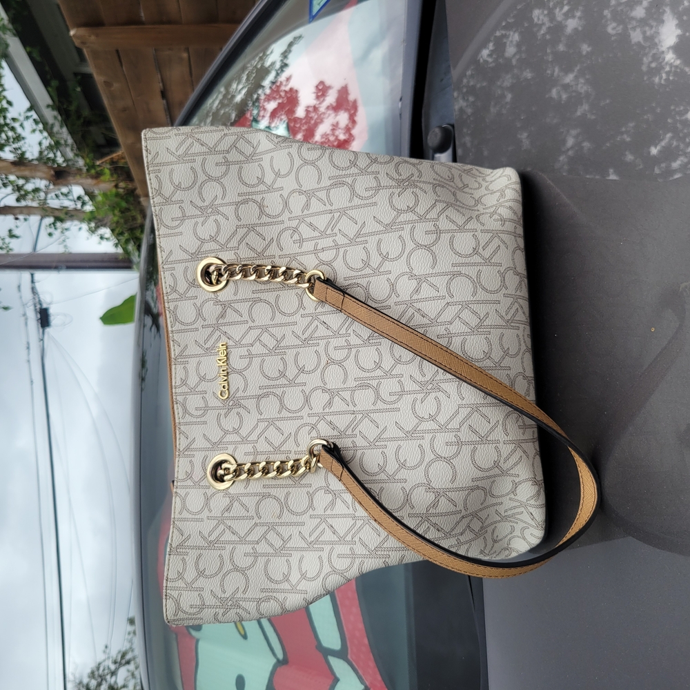 Calvin Klein Beige Tote Bag